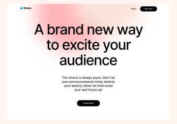 Unique and colorful hero section for a landing page or website